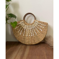 Cowrie Shell Water Reed Hand Bag - Indigi Craft  